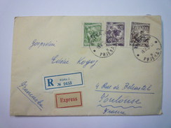 ENVELOPPE  REC  Au Départ De  RIJEKA 2  à Destination De TOULOUSE  1956   - Lettres & Documents