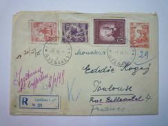 ENVELOPPE Entier Postal  REC  Au Départ De  LJUBLJANA  1 B  à Destination De TOULOUSE  1955   - Brieven En Documenten