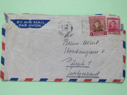 New Zealand 1950 Cover Auckland To Switzerland - King - Lettres & Documents