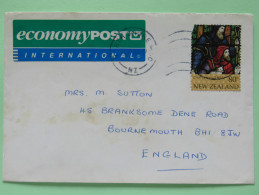 New Zealand 1993 Cover To England - Christmas (stamp Damaged) - Lettres & Documents