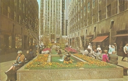 USA - NY - Hundred Of Blossoms Greet The Visitor In The Channel Gardens Of Rockefeller Center...[New York] - Orte & Plätze