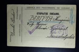 Russia 1917 Prisoner Of War Card  / Service Des Prisonniers De Geurre  Russian Censor - Briefe U. Dokumente