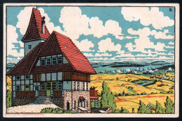 5637 - Alte Ansichtskarte - Blick Vom Pfaffenberg - Gaststätte - Hohenstein Ernstthal - N. Gel - Steindruck - Hohenstein-Ernstthal