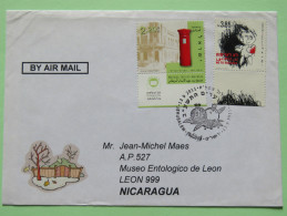 Israel 2011 Cover To Nicaragua - Mailbox - Stop Violence - Fruit Cancel - Lettres & Documents