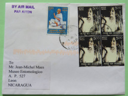 India 2011 Cover To Nicaragua - Cinema Thanjavur Balasaraswathi - Jaimal Ji Maharaj - NAZI Cross ?? - Covers & Documents