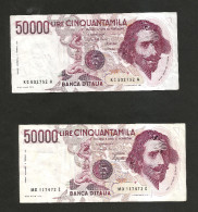 ITALIA - BANCA D´ ITALIA - 50000 Lire BERNINI I° Tipo (Firme: Ciampi / Stevani & Ciampi / Speziali ) LOTTO - 50000 Liras