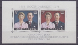 Luxemburg 1978 Noces D'Argent M/s ** Mnh (33612) - Blocs & Feuillets