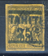 Tahiti 1882 N. 3 C. 25 Su 35 Usato Catalogo € 6000 SOVRASTAMPA FALSA - Other & Unclassified