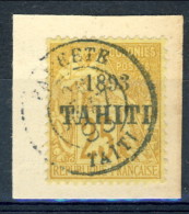 Tahiti 1893 N. 26 C. 25 Bistro Usato Catalogo € 45000 Sovrastampa FALSA - Autres & Non Classés