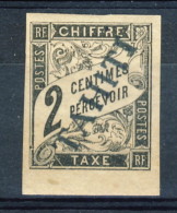 Tahiti 1893 Tasse N. 2 C.  2 Nero MH Catalogo € 470 Sovrastampa Probabile FALSO - Autres & Non Classés