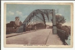 89 . MONTENEAU . LE PONT ET L EGLISE - Moneteau