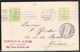 Romania, 1911, For Geneve - Lettres & Documents