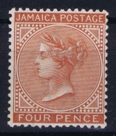 Jamaica : 1883 SG 22a  Sc 22a Red Orange MH/* Falz/ Charniere Colour Checked With Daylight Lamp + Sg Colour Key - Jamaïque (...-1961)