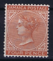 Jamaica : 1883 SG 22a  Sc 22a Red Orange MH/* Falz/ Charniere ,Colour Checked With Daylight Lamp + Sg Colour Key - Jamaica (...-1961)