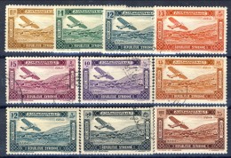 Siria Posta Aerea 1934 Serie N. 60-69 Proclamazione Della Repubblica MVLH Catalogo € 265 - Airmail