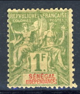 Senegal 1892 - 93 N. 20 F. 1 Verde Oliva MLH Catalogo € 29 - Otros & Sin Clasificación