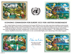 ONU Nations Unies - Vienne 118 à 121 Sur Carte Premier Jour - Pour Un Environnement Meilleur - Fouine écureuil Blaireaux - Cartas & Documentos