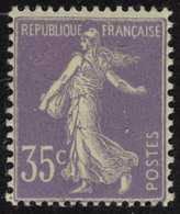 Neuf Avec Charnière N° 136, 35c Violet Clair, Trace De Ch Quasi Imperceptible, T.B. - Andere & Zonder Classificatie