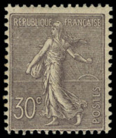 Neuf Sans Charnière N° 133, 30c Lilas, Semeuse Lignée, T.B. - Autres & Non Classés