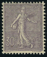 Neuf Sans Charnière N° 133, 30c Lilas Excellent Centrage, T.B. - Andere & Zonder Classificatie