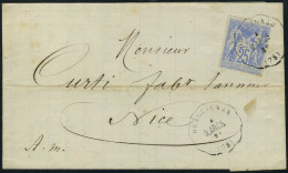 Lettre N° 68, 25c Outremer Sur L Obl Convoyeur Station, Draguignan T.B. - Autres & Non Classés