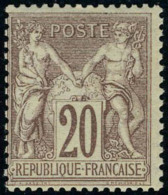 Neuf Sans Charnière N° 67, 20c Brun Lilas T.B. Signé JF Brun - Autres & Non Classés