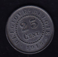 BELGIUM MORIN CAT N°433  UNCIRCULATED  1915  (AA28) - 25 Centimes