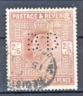 UK Edward VII 1902 N. 118 - 2,5 Scellini Violetto PERFIN Usato Cat. € 90 - Sin Clasificación