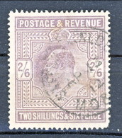 UK Edward VII 1902 N. 118 - 2,5 Scellini Violetto PERFIN Usato Cat. € 90 - Non Classés