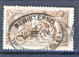 UK Giorgio V 1913 N. 153 S. 2,5 Bruno Seppia Fondo A Linee Orizzontali Usato  Perforato Catalogo € 100 - Zonder Classificatie