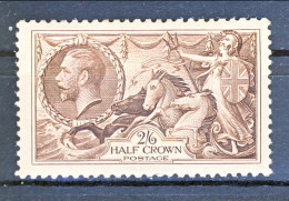 UK Giorgio V 1934 N. 198 S. 2,6 Bruno Seppia Fondo A Linee Incrociate MNH GO Gomma Originale Integra Catalogo € 200 - Unclassified