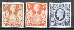 UK Giorgio VI 1939 Effige Serie N. 224-226 MNH GO*** Freschissimi, Perfetti. Cat. € 650 - Non Classés