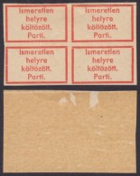 Destination Unknown / INCONNU - Vignette Label - MNH - Hungary Hongrie - 1960´s - Timbres De Distributeurs [ATM]