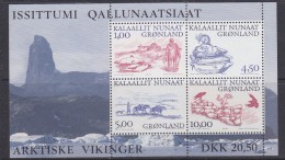 Greenland 2000 Arctic Viking 4v M/s ** Mnh (33713) - Blocchi