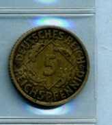 1935 A  5 REICHPFENNIG - 5 Renten- & 5 Reichspfennig