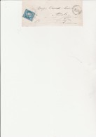 LETTRE AFFRANCHIE N° 60 TYPE AVEC VARIETE CHENILLE AU DESSUS DE L'EFFIGIE - 31-07-72-GRANDVILLIERS- - Lettres & Documents