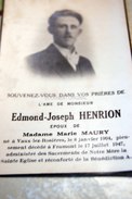 Vaux-lez-rosières Edmond Joseph Henrion, Marie Maury 1904-1947 - Vaux-sur-Sûre