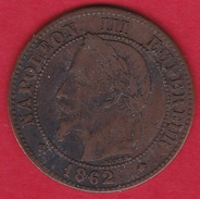 France 2 Centimes Napoléon III 1862 A - 2 Centimes