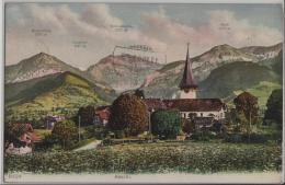 Aeschi Mit Kirche - Litho Phototypie No. 8424 - Aeschi Bei Spiez