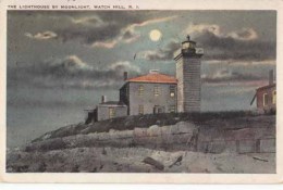 Etats Unis - Rhode Island  -  Watch Hill - The Lingthouse By Moonlight  -  Achat Immédiat - Autres & Non Classés