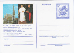 Austria Österreich 1983 John Paul II, Giovanni Paolo II, Pope Papa, Papst Johannes Paul II, Bischofsmütze Salzburg - Briefkaarten
