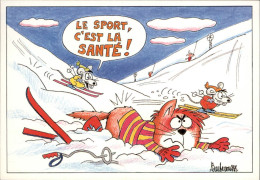 ILLUSTRATEURS - Carte Illustrée Par BARBEROUSSE - Ski - Barberousse