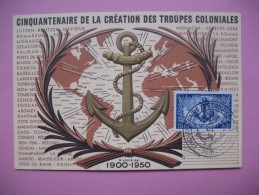 Carte Maxi Troupes Coloniales - Maximumkaarten