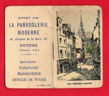 -- NEVERS (Nièvre) - MEMENTO POUR 1931 OFFERT PAR LA PARASOLERIE  MODERNE - Dessin De La Rue Frédéric Sauton -- - Klein Formaat: 1921-40