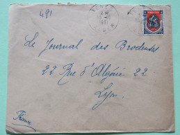 Algeria 1951 Cover Tienes Alger To Lyon France - Arms Of Alger - Lettres & Documents