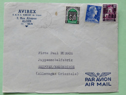 Algeria 1958 Front Of Cover Alger To Germany DDR - Marianne - Arms Of Oran - Patio Of Bardo Museum - Lettres & Documents