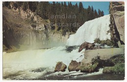 USA, UPPER MESA FALLS AT SNAKE RIVER IDAHO ID, C1960s Unused Vintage Scenic Landscape Postcard [6245] - Other & Unclassified