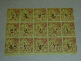 TIMBRE REUNION BLOC DE 15 TIMBRES DU N°45 "5 Du TYPE II ET 10 Du TYPE III " - Timbres France Ancienne Colonies - Nuevos