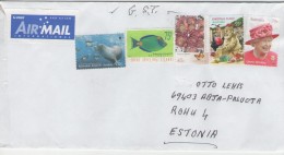 GOOD AUSTRALIA Postal Cover To ESTONIA 2016 - Good Stamped: Queen ; Santa Claus ; Sea Life - Lettres & Documents