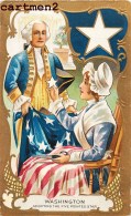 EMBOSSED CARD WASHINGTON ADOPTING THE FIVE POINTED STAR UNITED STATES PATRIOTISM POLITIQUE UNITED-STATES GAUFREE - Figuren